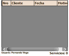 2. Tabla de servicios