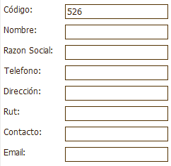 1. Ventana de ingreso de cliente