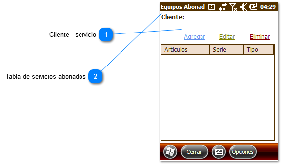 Servicios abonados